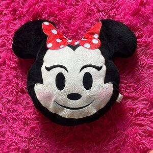 Disney Minnie Mouse Plush Pillow - Black, Red, and White